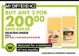 Woolworths Selected Cheese offer