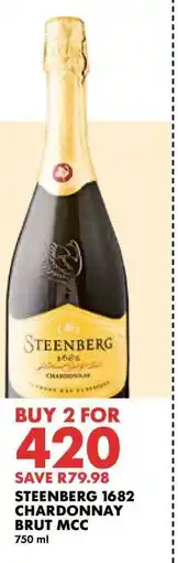 Woolworths STEENBERG 1682 CHARDONNAY BRUT MCC offer