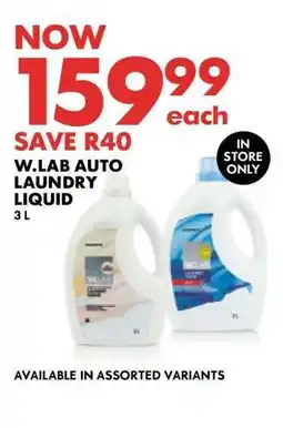 Woolworths W.LAB AUTO LAUNDRY LIQUID offer