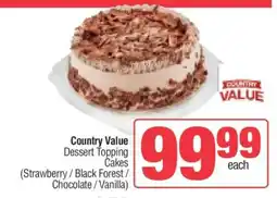 Spar Country Value Dessert Topping Cakes offer