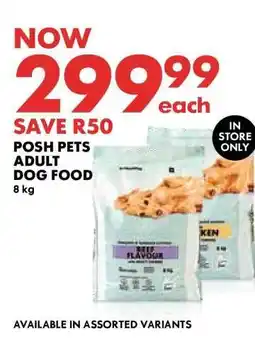 Woolworths POSH PETS ADULT DOG FOOD offer