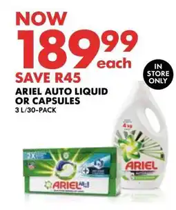 Woolworths ARIEL AUTO LIQUID OR CAPSULES offer