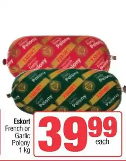 Spar ESKORT French or Garlic Polony offer