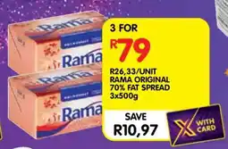 Shoprite RAMA ORIGINAL 70% FAT SPREAD 3x500g offer