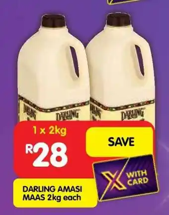 Shoprite DARLING AMASI MAAS 2kg each offer