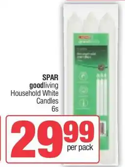 Spar SPAR goodliving Household White Candles 6s offer