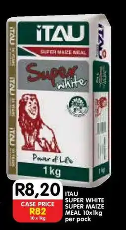 Shoprite ITAU SUPER WHITE SUPER MAIZE MEAL 10x1kg offer