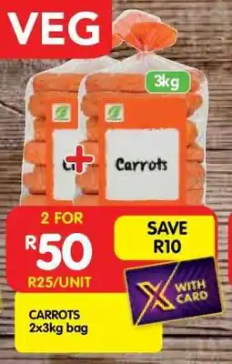 Shoprite CARROTS 2x3kg bag offer