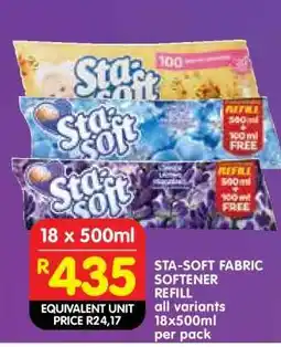 Shoprite STA-SOFT FABRIC SOFTENER REFILL offer