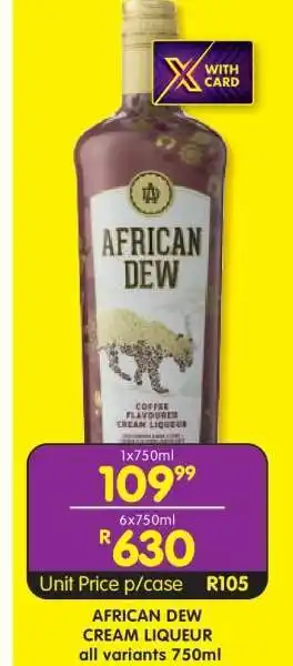 Shoprite AFRICAN DEW CREAM LIQUEUR offer