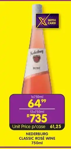 Shoprite Nederburg Classic Rosé Wine 750ml offer