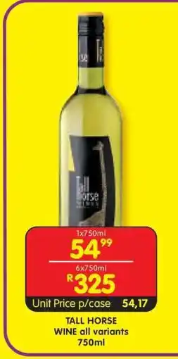 Shoprite TALL HORSE WINE all variants 750ml offer