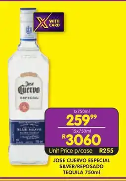 Shoprite JOSE CUERVO ESPECIAL SILVER/REPOSADO TEQUILA 750ml offer