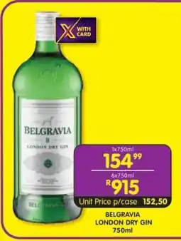 Shoprite Belgravia London Dry Gin 750ml offer