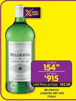 Shoprite Belgravia London Dry Gin 750ml offer