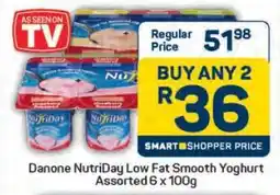 Pick n Pay Danone NutriDay Low Fat Smooth Yoghurt Assorted 6 x 100g offer