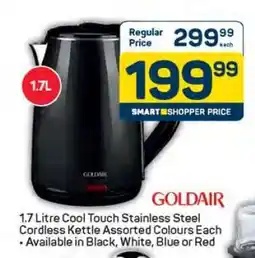 Pick n Pay Goldair 1.7 Litre Cool Touch Stainless Steel Cordless Kettle offer