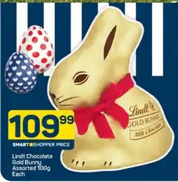 Pick n Pay Lindt Chocolate Gold Bunny Assorted 100g Each offer