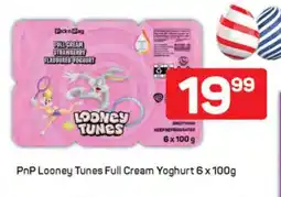 Pick n Pay PnP Looney Tunes Full Cream Yoghurt 6 x 100g offer