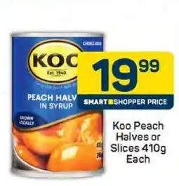 Pick n Pay Koo Peach Halves or Slices 410g Each offer