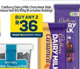 Pick n Pay Cadbury Dairy Milk Chocolate Slab Assorted 80/88g (Excludes Bubbly) offer