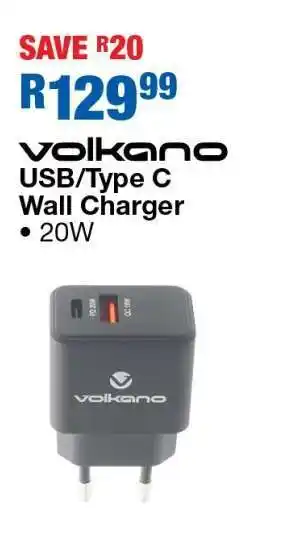 OK Furniture Volkano USB/Type C Wall Charger offer