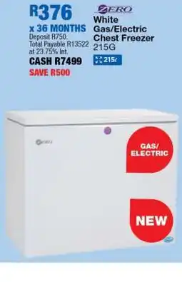 OK Furniture Zero White Gas/Electric Chest Freezer 215G offer