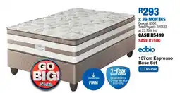 OK Furniture 137cm Espresso Base Set offer