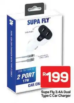 Pick n Pay Supa Fly 3.4A Dual Type C Car Charger offer