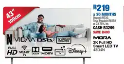 OK Furniture MORA 2K Full HD Smart LED TV 43D4N offer