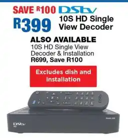 OK Furniture DStv 10S HD Single View Decoder offer