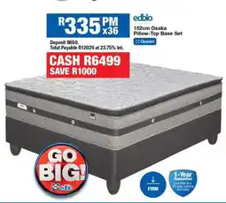 OK Furniture 152cm Osaka Pillow-Top Base Set offer