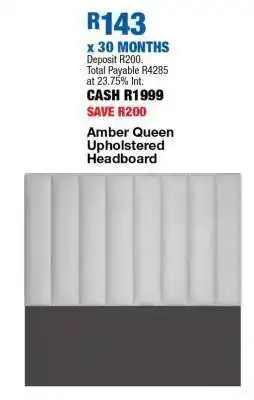 OK Furniture Amber Queen Upholstered Headboard offer