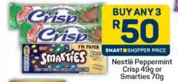 Pick n Pay Nestlé Peppermint Crisp 49g or Smarties 70g offer