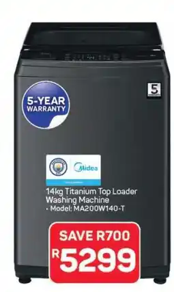 Pick n Pay Hypermarket 14kg Titanium Top Loader Washing Machine offer
