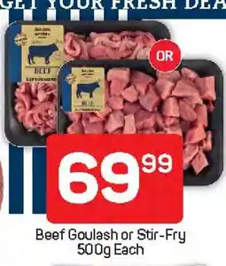 Pick n Pay Beef Goulash or Stir Fry 500g Each offer