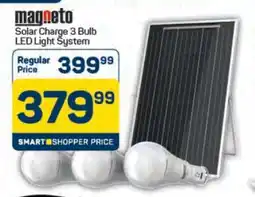 Pick n Pay Hypermarket Magneto Solar Charge 3 Bulb LED Light System offer