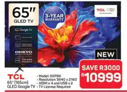 Pick n Pay Hypermarket TCL 65 QLED Google TV offer