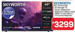 Pick n Pay Hypermarket SKYWORTH 40 2K LED Google TV offer
