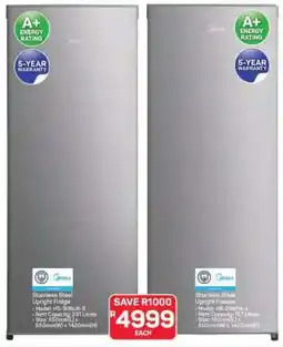 Pick n Pay Hypermarket Stainless Steel Upright Fridge/Freezer offer