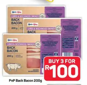 Pick n Pay Hypermarket PnP Back Bacon 200g offer