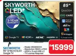 Pick n Pay Hypermarket SKYWORTH 85'' QLED Google TV offer