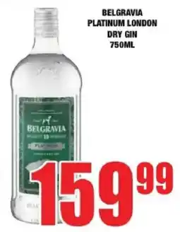 Boxer Liquors Belgravia platinum london dry gin offer