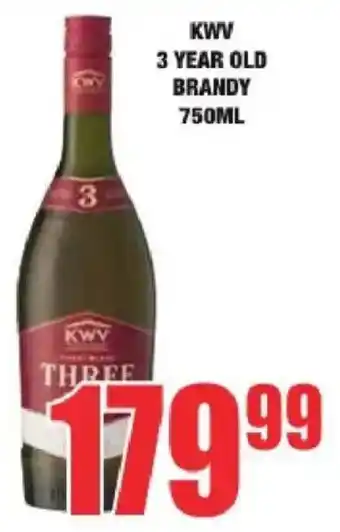 Boxer Liquors Kwv 3 year old brandy offer