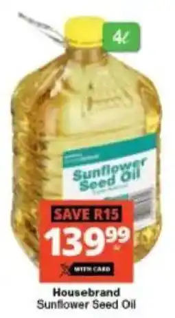 Checkers Housebrand Sunflower Seed Oil offer
