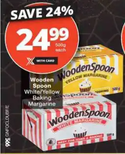 Checkers Wooden Spoon White/ Yellow Baking Margarine offer