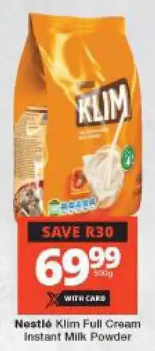 Checkers Nestlé Klim Full Cream Instant Milk Powder offer