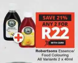 Checkers Robertsons Essence/ Food Colouring All Variants offer