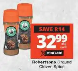 Checkers Robertsons Ground Cloves Spice offer