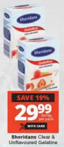 Checkers Sheridans Clear & Unflavoured Gelatine offer